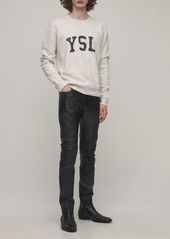 Yves Saint Laurent Logo Print Cotton Sweatshirt