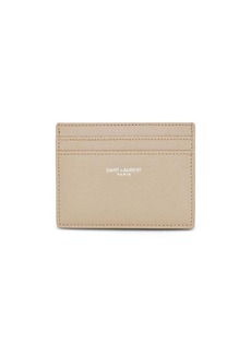 Yves Saint Laurent logo-print leather card holder