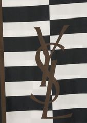 Yves Saint Laurent logo-print silk scarf