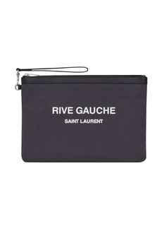 Yves Saint Laurent logo-print zipped pouch