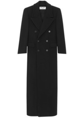 Yves Saint Laurent long double-breasted buttoned wool coat