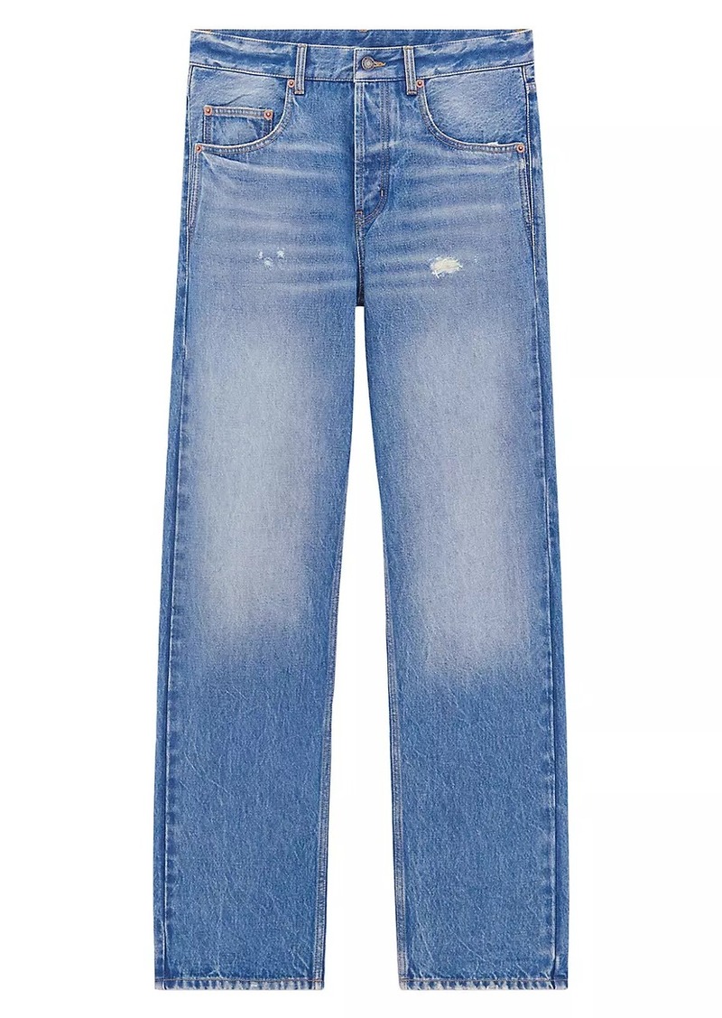 Yves Saint Laurent Long Extreme Baggy Jeans In Denim