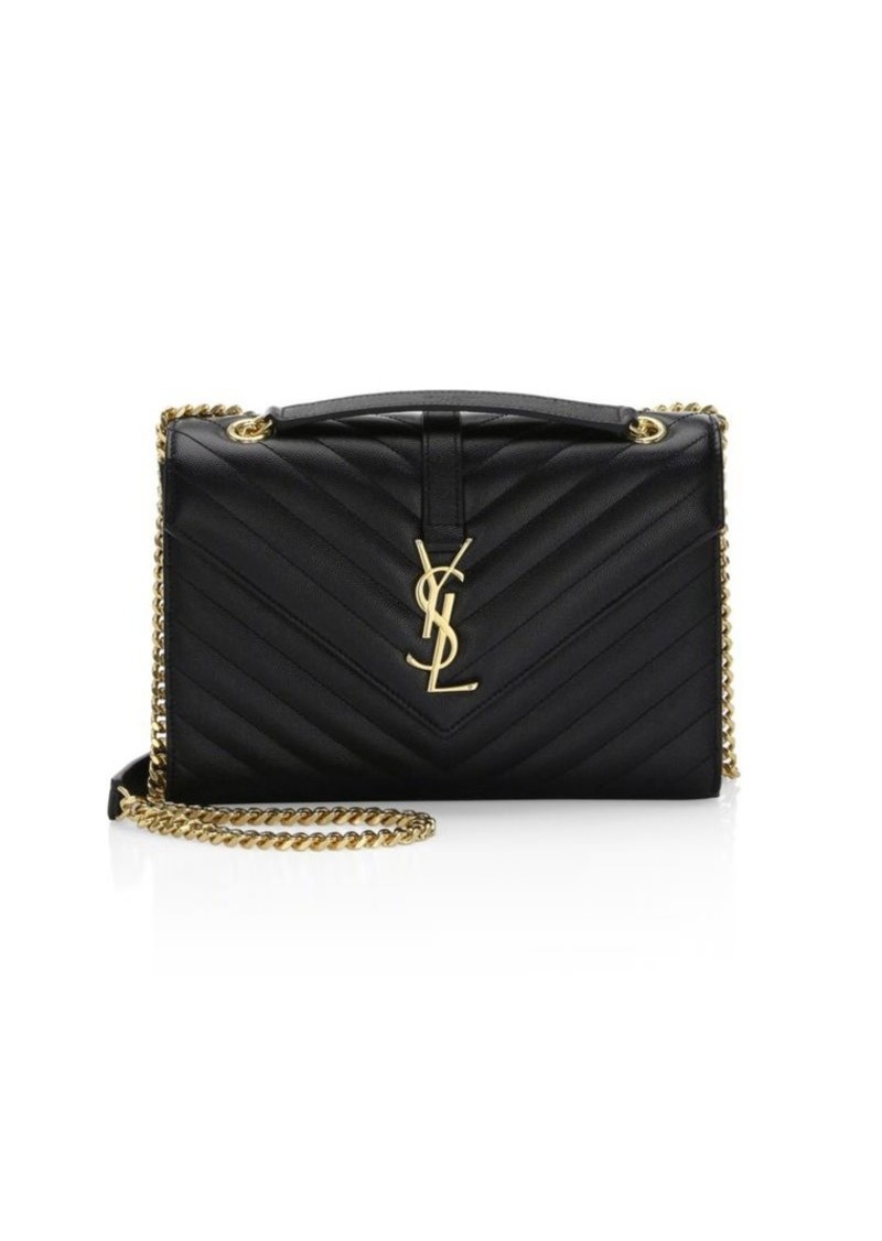 saint laurent medium monogram leather envelope chain shoulder bag