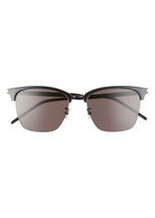 Yves Saint Laurent Saint Laurent 55mm Sunglasses in Semi Matte/Black at Nordstrom