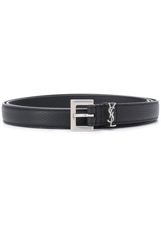 Yves Saint Laurent monogram appliqué adjustable belt