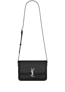 Yves Saint Laurent monogram-logo leather messenger bag