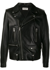 Yves Saint Laurent off-centre zipped leather jacket