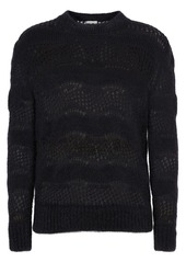 Yves Saint Laurent Open Knit Mohair Blend Sweater