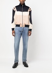 Yves Saint Laurent panelled zip-up bomber jacket