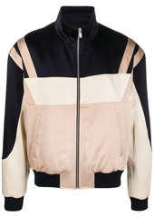 Yves Saint Laurent panelled zip-up bomber jacket