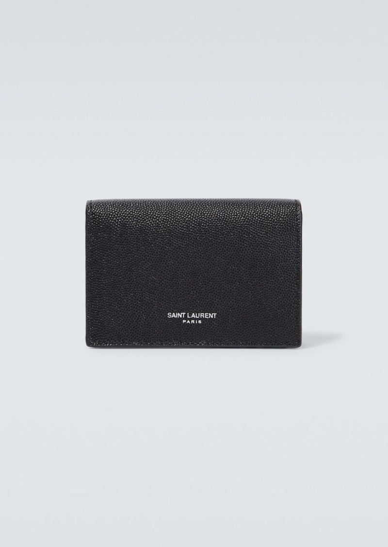 Yves Saint Laurent Saint Laurent Logo leather card case