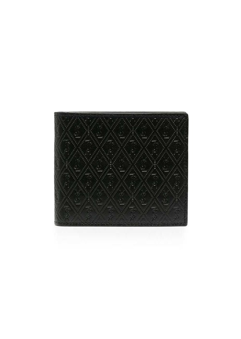 Yves Saint Laurent perforated leather wallet