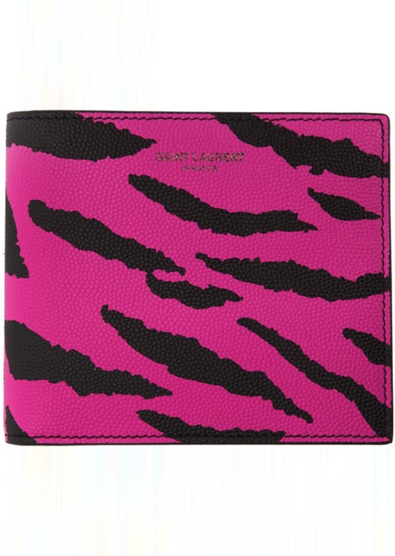 Pink & Black Zebra East/West Wallet