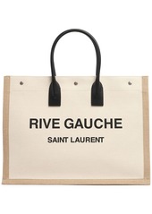 Yves Saint Laurent Rive Gauche Printed Canvas & Leather Bag