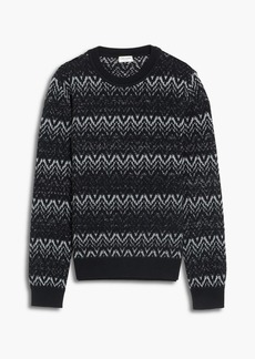 Yves Saint Laurent Saint Laurent - Metallic jacquard-knit wool-blend sweater - Black - XS