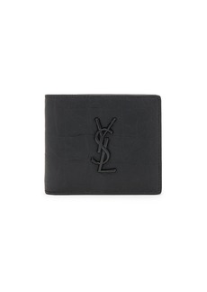 Yves Saint Laurent Saint Laurent Croc Embossed Billfold Wallet