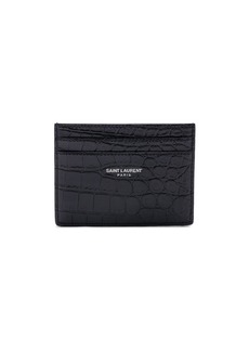 Yves Saint Laurent Saint Laurent Croc Leather Card Case