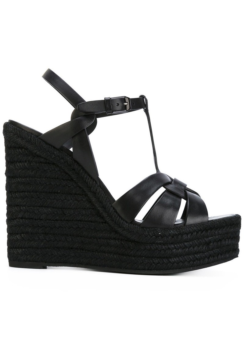 Saint Laurent Tribute espadrille wedge sandals