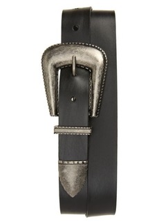 Yves Saint Laurent Saint Laurent Folk Buckle Leather Belt