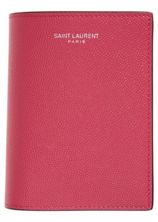 Yves Saint Laurent Saint Laurent Grain de Poudre Leather Bifold Wallet in Fuchsia at Nordstrom