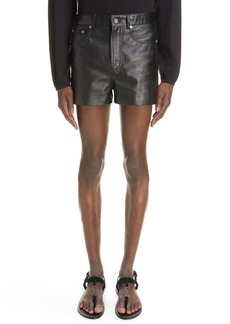 Yves Saint Laurent Saint Laurent Lambskin Leather Shorts