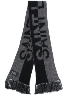Yves Saint Laurent SAINT LAURENT Logo wool blend scarf