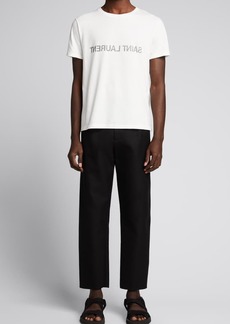 Yves Saint Laurent Saint Laurent Men's Backwards-Logo T-Shirt