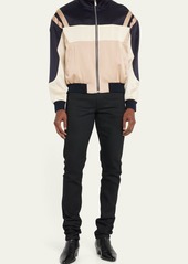 Yves Saint Laurent Saint Laurent Men's Colorblock Satin Track Jacket