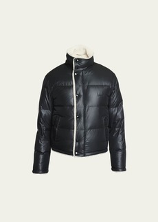 Yves Saint Laurent Saint Laurent Men's Faux Shearling Puffer Jacket