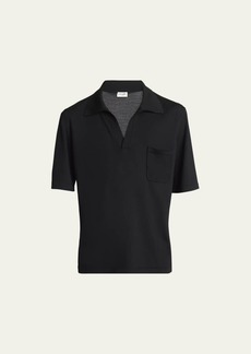Yves Saint Laurent Saint Laurent Men's Johnny-Collar Knit Polo Shirt