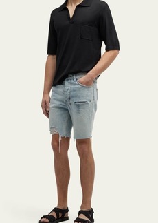 Yves Saint Laurent Saint Laurent Men's Knit Polo Shirt with Open Collar