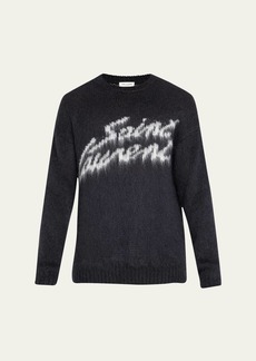 Yves Saint Laurent Saint Laurent Men's Mohair-Blend Logo Sweater