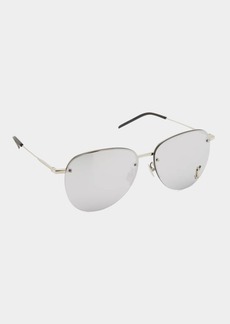 Yves Saint Laurent Saint Laurent Men's Monogram Pilot Metal Sunglasses