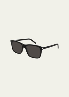 Yves Saint Laurent Saint Laurent Men's Rectangle Solid Acetate Sunglasses