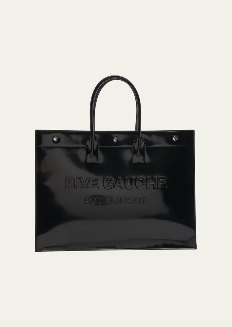 Yves Saint Laurent Saint Laurent Men's Rive Gauche Large Patent Leather Tote Bag