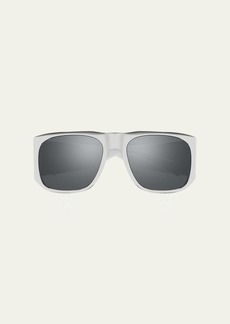 Yves Saint Laurent Saint Laurent Men's SL 636 Thick Metal Rectangle Sunglasses