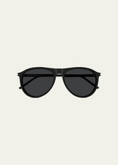 Yves Saint Laurent Saint Laurent Men's Sl 667 Acetate Oval Sunglasses