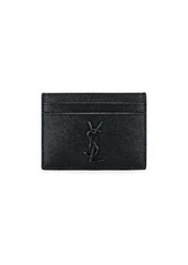 Saint Laurent Ysl-plaque Crocodile-effect Leather Bi-fold Wallet