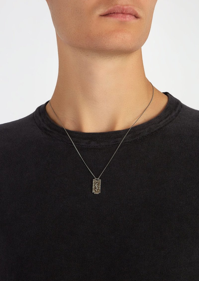 ysl razor blade necklace