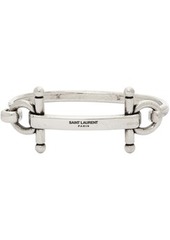 Yves Saint Laurent Saint Laurent Silver Double Omega Bar Bracelet