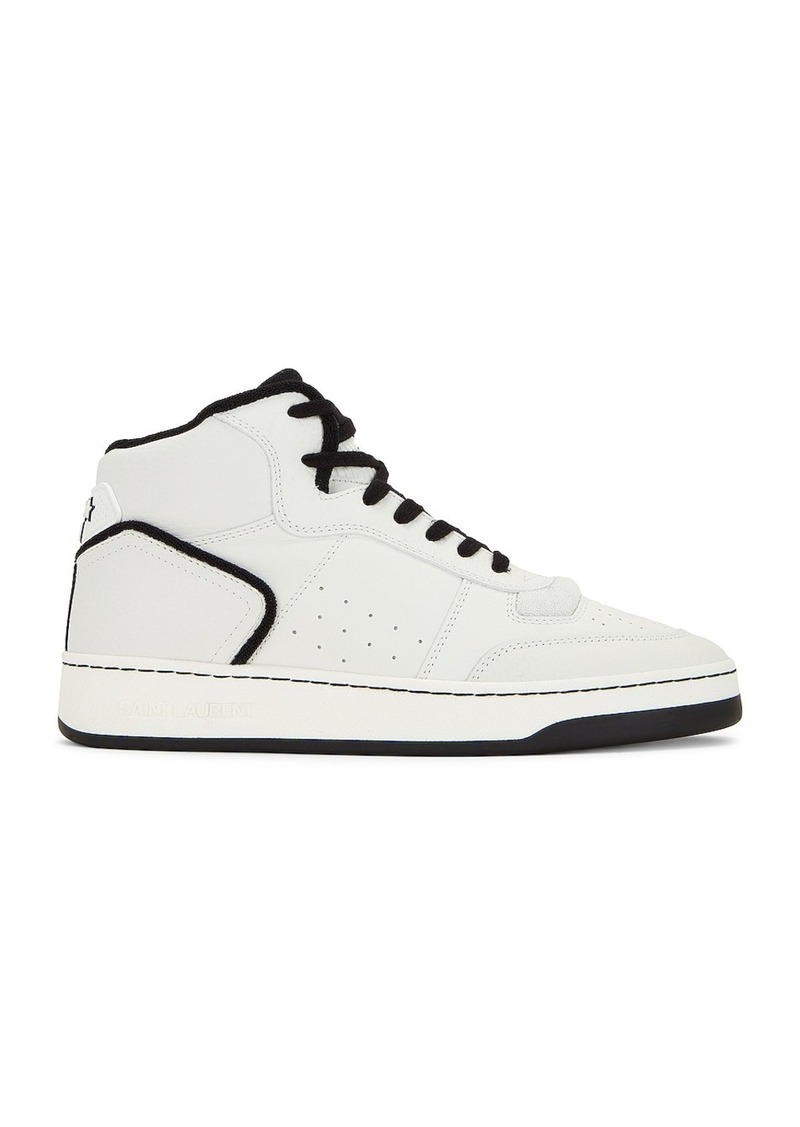 Yves Saint Laurent Saint Laurent Sl80 Mid Top Sneaker Cuir Meridiano Graine