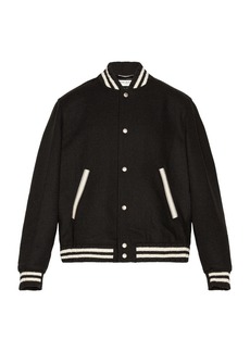 Yves Saint Laurent Saint Laurent Teddy College Varsity Jacket