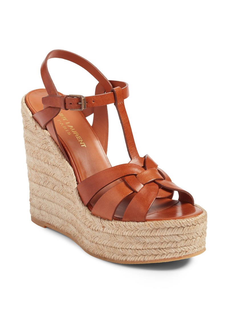 saint laurent tribute espadrille wedge