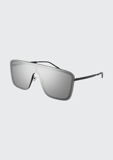 Yves Saint Laurent Saint Laurent Unisex Mask Mirrored Shield Metal Sunglasses