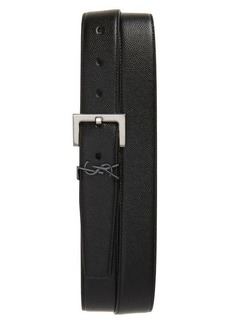 Yves Saint Laurent Saint Laurent YSL Monogram Leather Belt