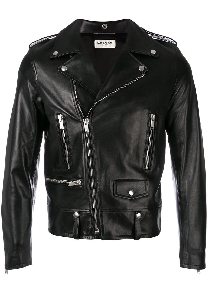 Yves Saint Laurent zipped biker jacket