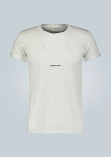 Yves Saint Laurent Saint Laurent Signature logo cotton T-shirt