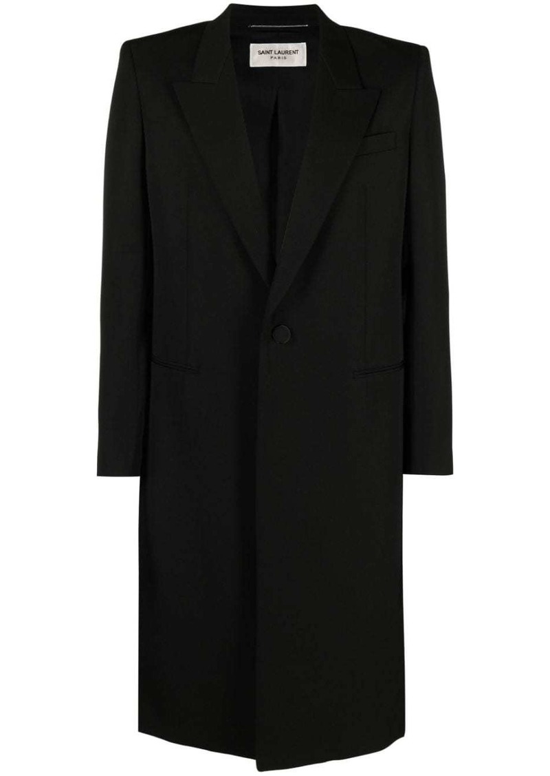 Yves Saint Laurent single-breasted wool coat