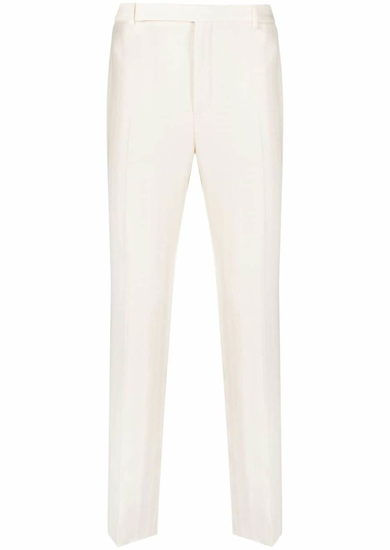 Yves Saint Laurent slim-fit pinstripe trousers
