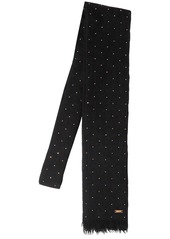 Yves Saint Laurent Small Studded Wool Tie